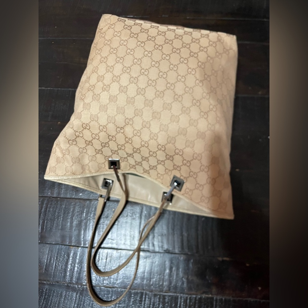 Authentic Gucci GG Monogram Bucket Tote Purse - Picture 11 of 12